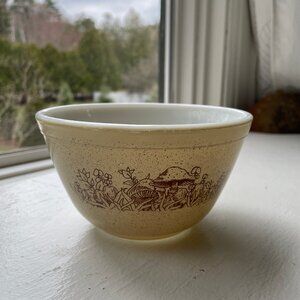 Vintage Pyrex 401 Forest Fancies Mushroom Nesting Mixing Bowl Corning 750ml